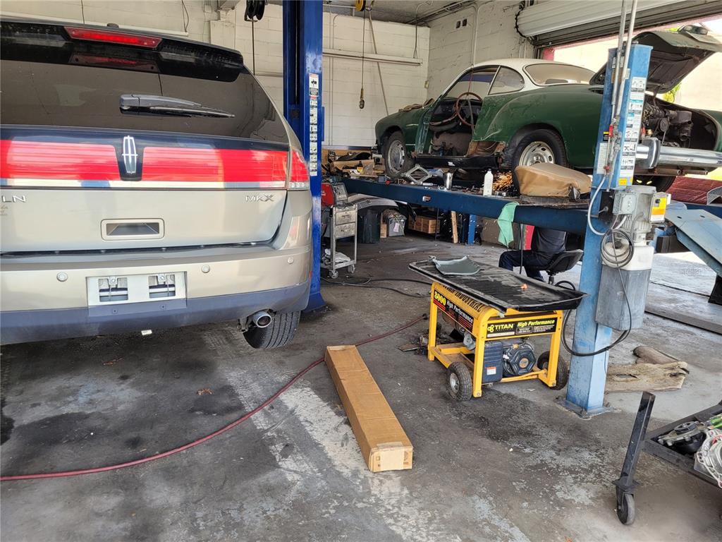 Back truck shop from outside door