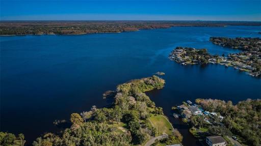 Facing Lake Tarpon from over the top of the property.