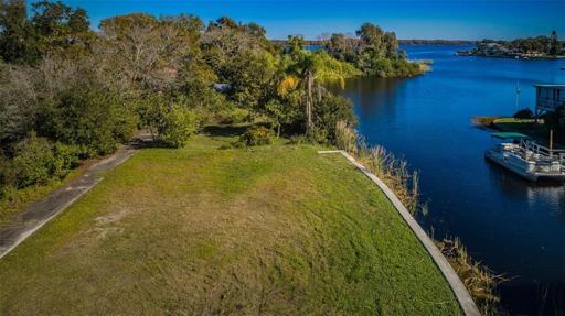 Up close of the property lines including the canal facing East.