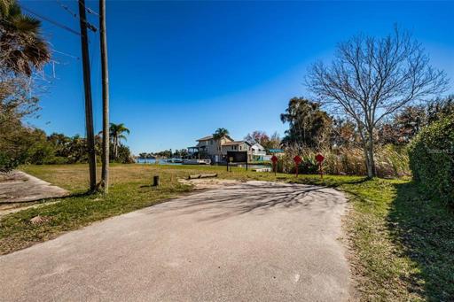 Facing South East, the street leading to the property. 