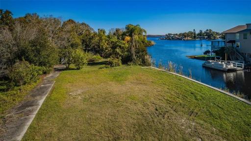 Over view of the property with the canal, facing Lake Tarpon.