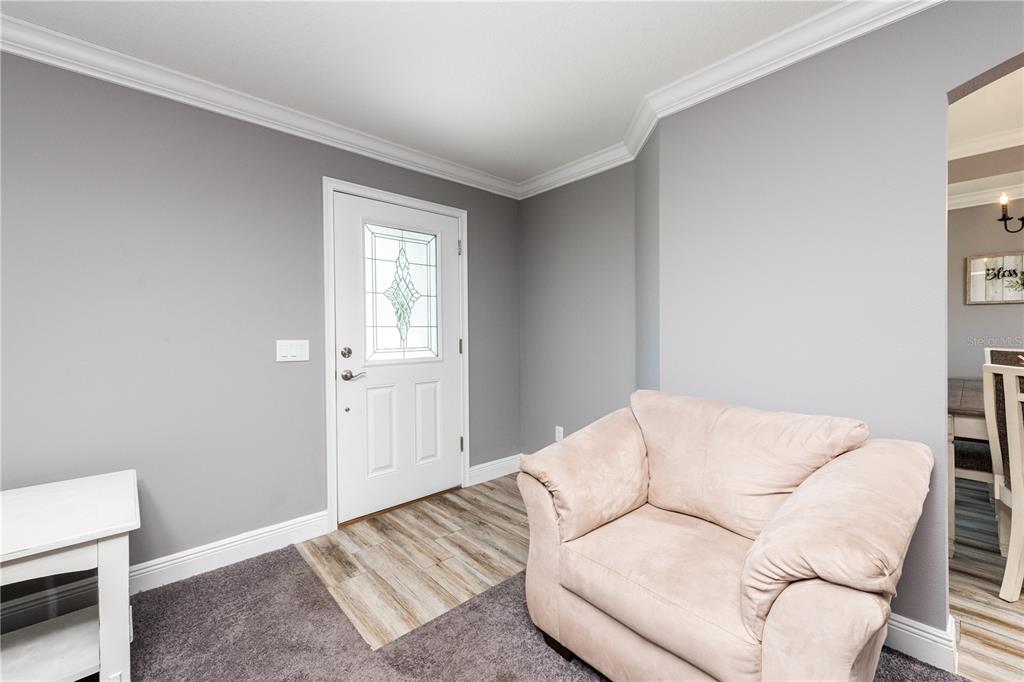 Entering front door into family room