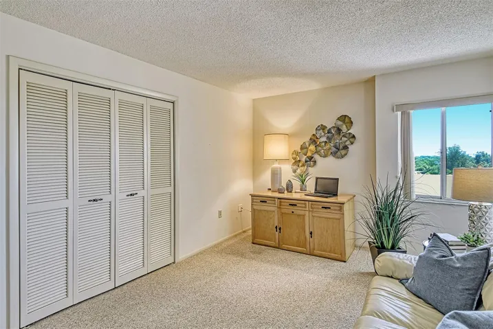 This bedroom with spacious closet can also hold 2 queen sized beds.