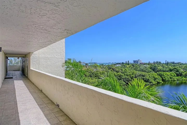 The view from the front door of the condo overlooks the lagoon and Big Pass.