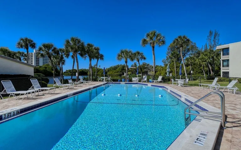 The clubhouse pool - the second of two heated pools in the complex.