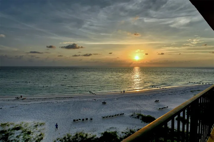 Enjoy nightly sunsets over the Gulf from your private open air balcony!