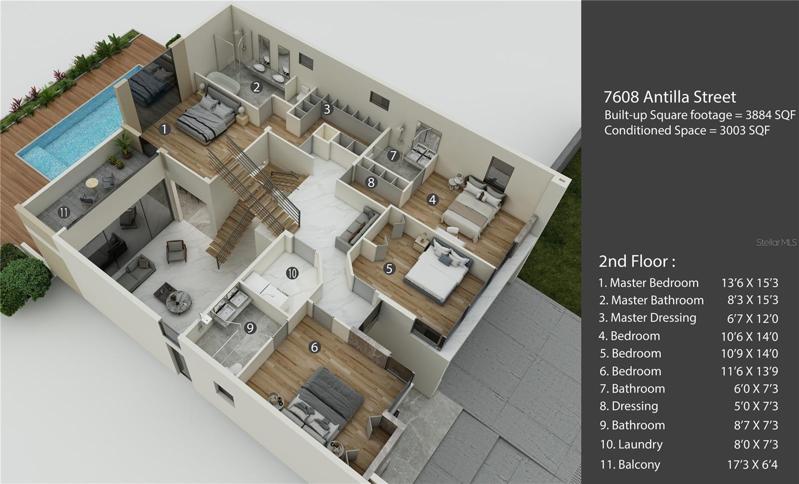 2nd Floor Plan -Intended to exceed your expectations, this newly built home represents the pinnacle of luxury modern living.