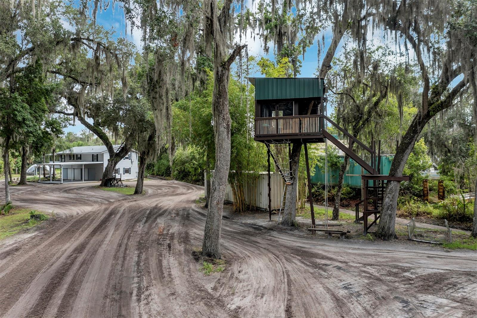 custom built treehouse with full power and AC