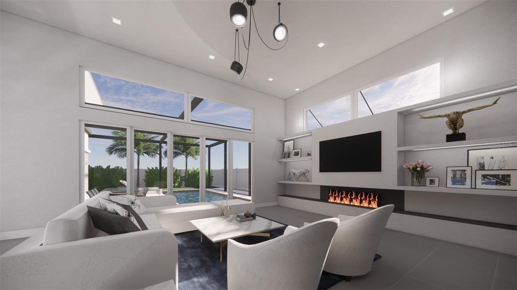 Great Room Off of PoolVirtually Staged
