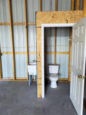 Private bath in unit