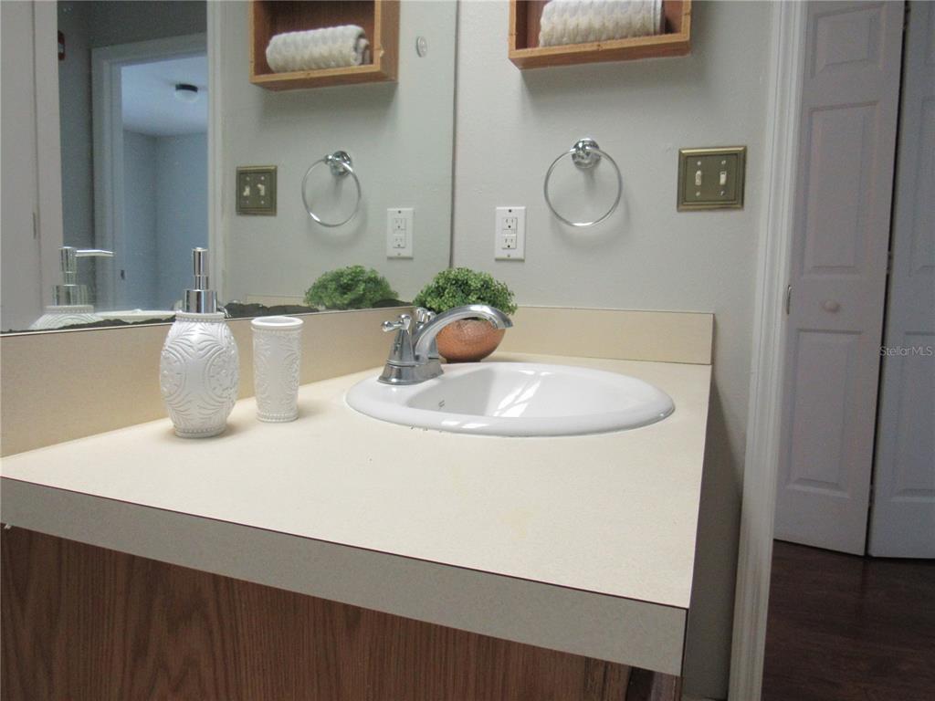 Hallway bath vanity
