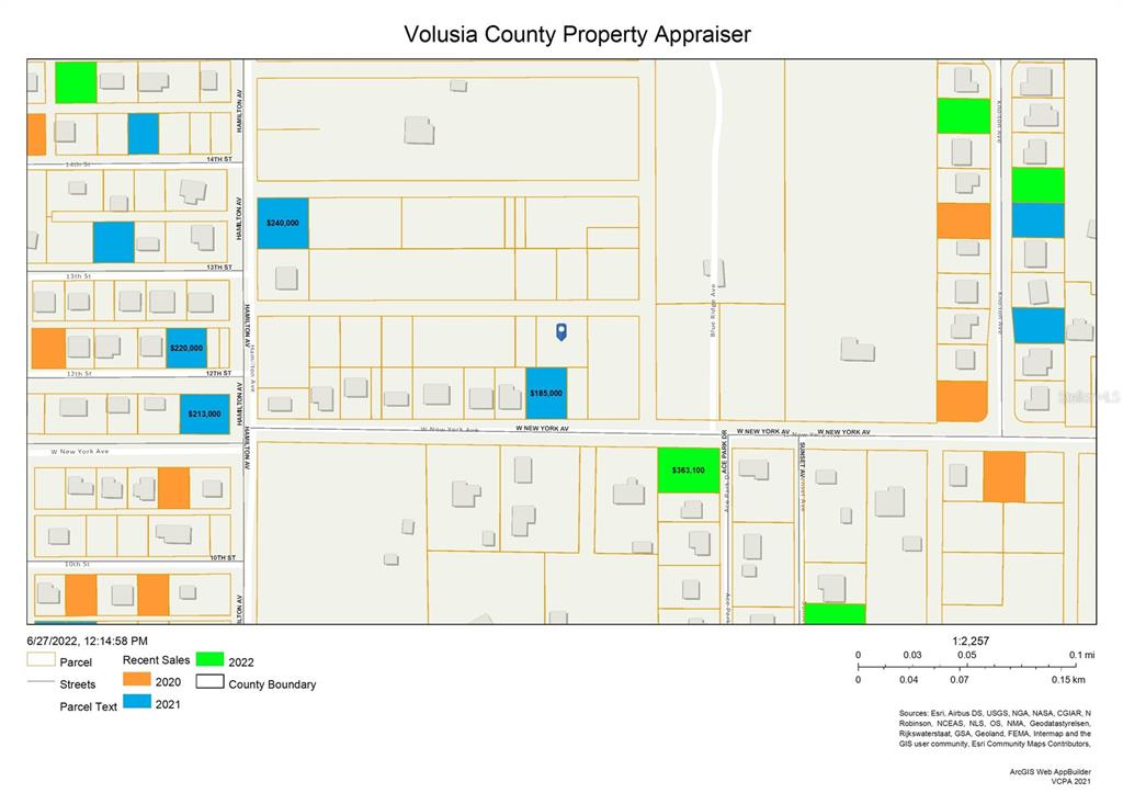 Lot is pinned, just behind 1019 W New York Ave