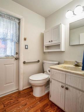 Half bath with exterior door