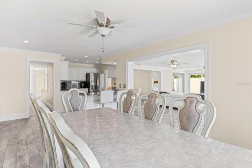 Dining room looking toward kitchen and great room