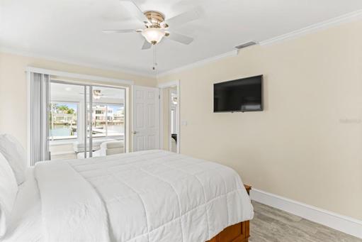 Master bedroom overlooking canal