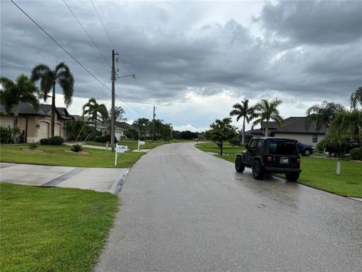 Facing southwest looking down Satsuma Drive