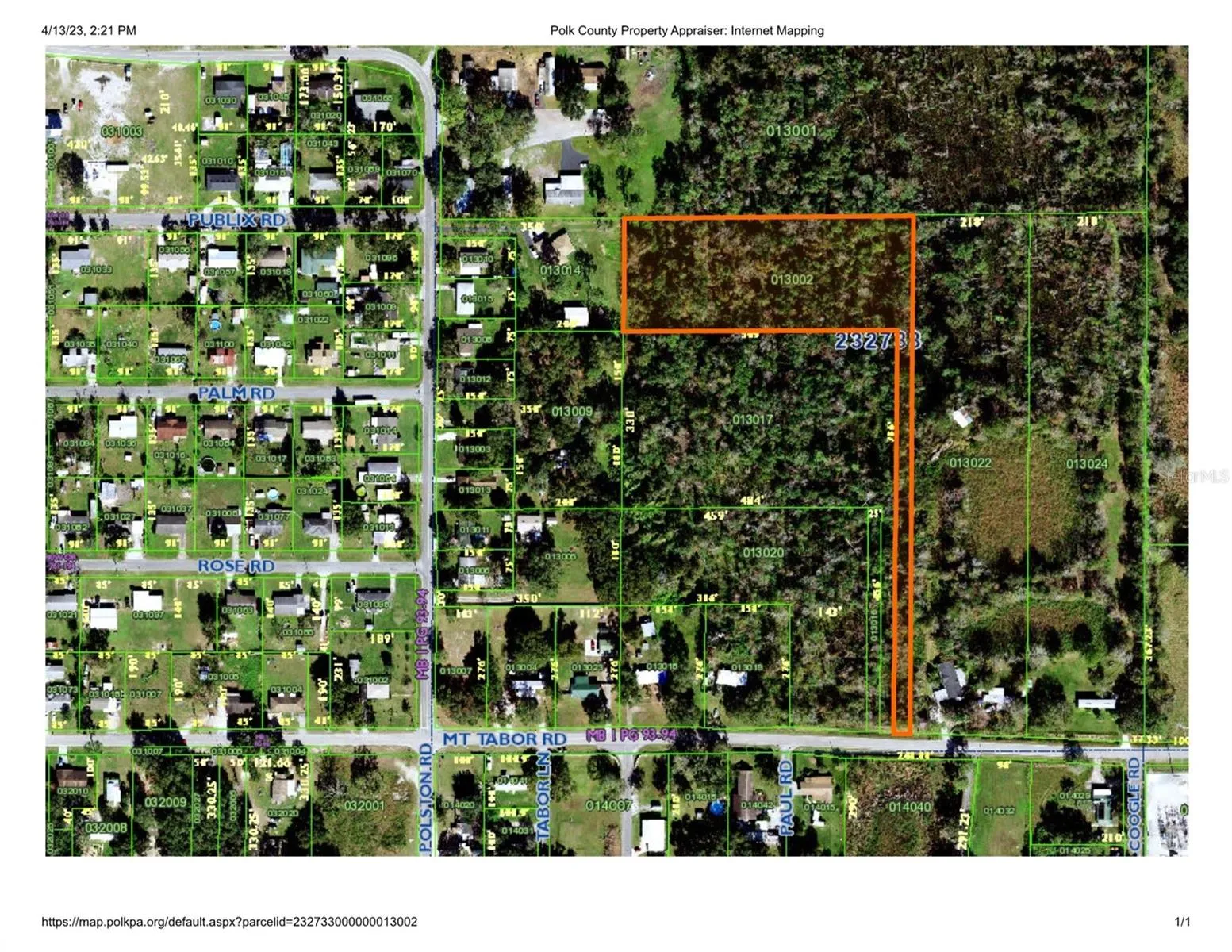 Lakeland, Florida 33810, 0 , 0 ,0,Land,For Sale,MT TABOR,0,S5071780