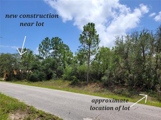 Location of lot. New construction going up near lot.