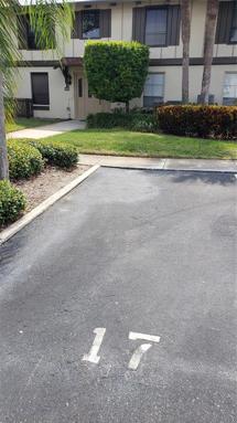 Designated parking spot right outside unit door