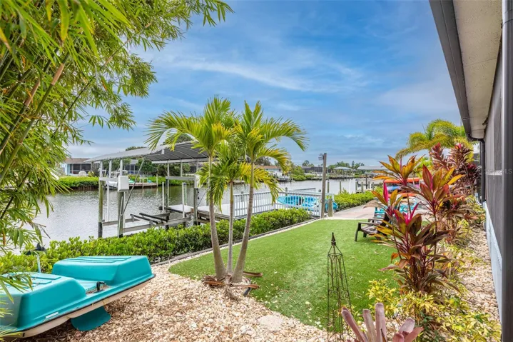 On the left is a converted peddle boat to an electric trolling motor boat.