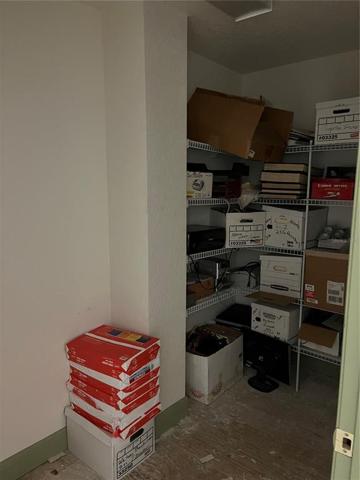Upstairs storage