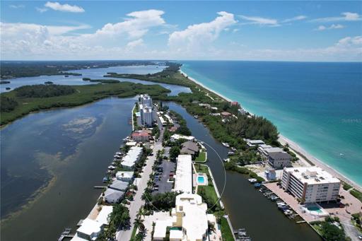Birdseye View of southern most end of Siesta Key