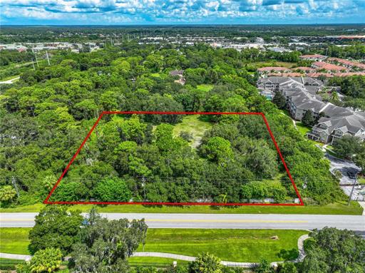 Aerial from front of subject property. 