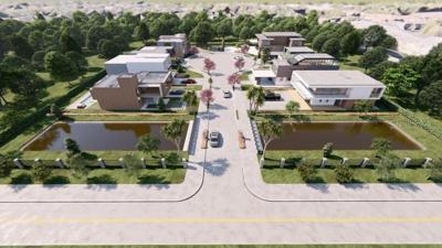 Concept Image of Potential Neighborhood from Front Aerial View