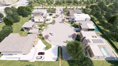 Concept Image of Potential Neighborhood from Rear Aerial View