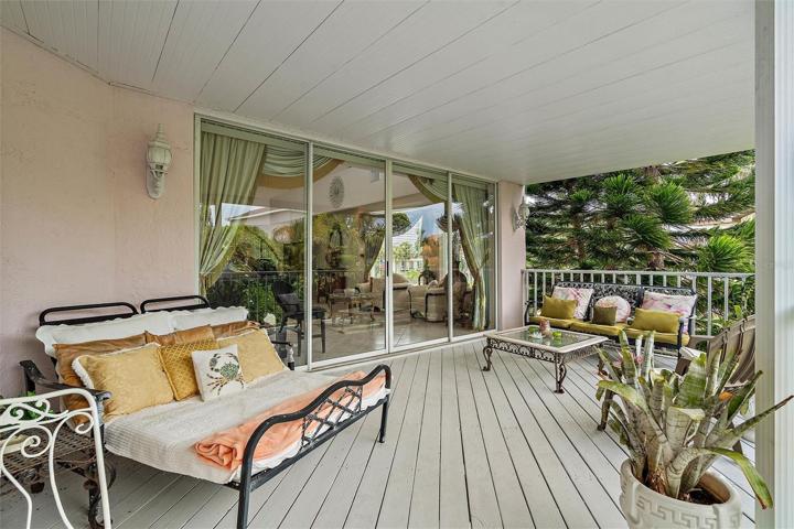One of multiple places to rest on the verandahs