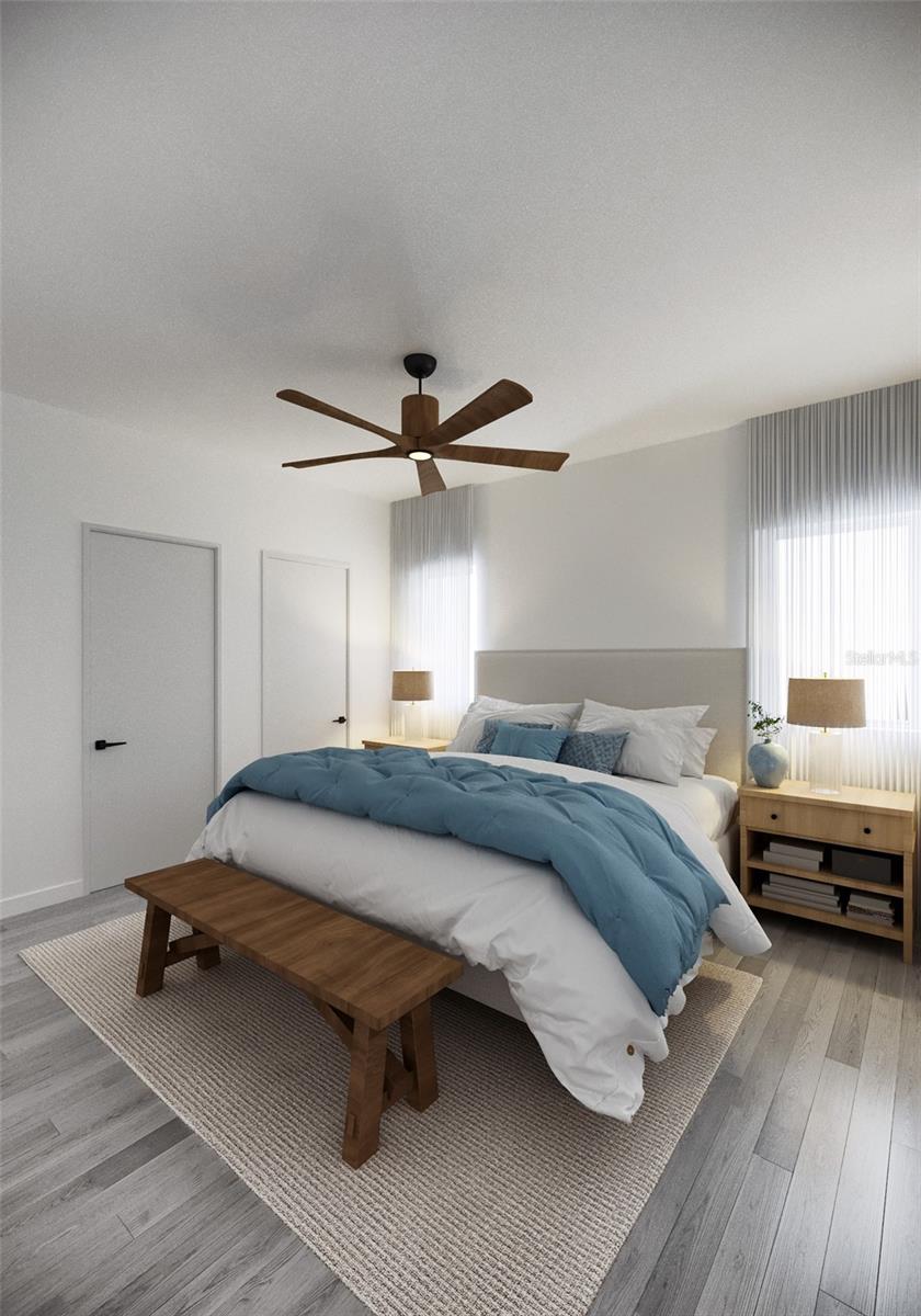 Vaulted ceiling. This is a model; the actual colors, finishes, and orientation may be different.