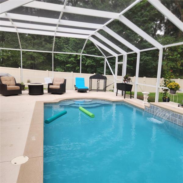 New Marcite, Newer Screen & Pool Pump