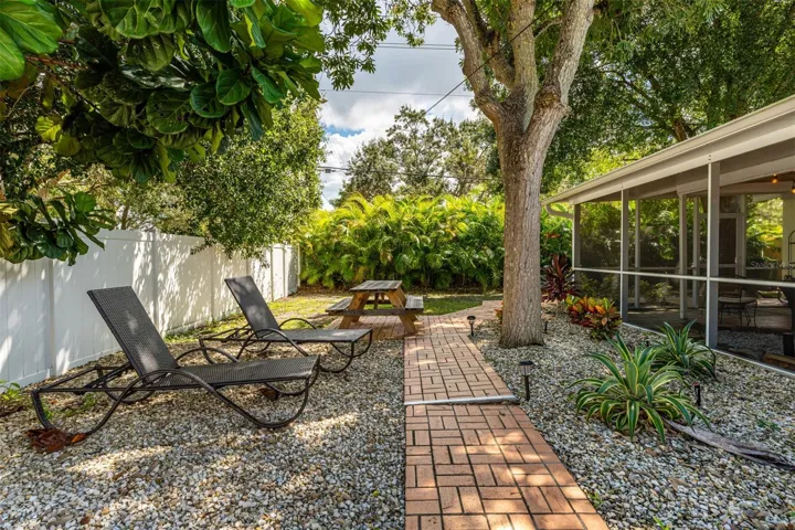 Lounges in the backyard