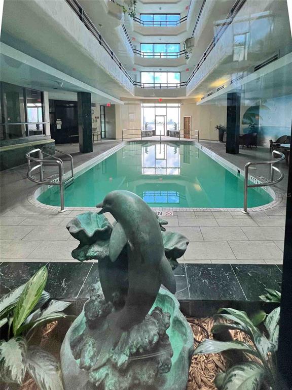 Indoor Pool View from Elevator