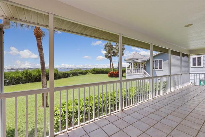 Screened in deck with views