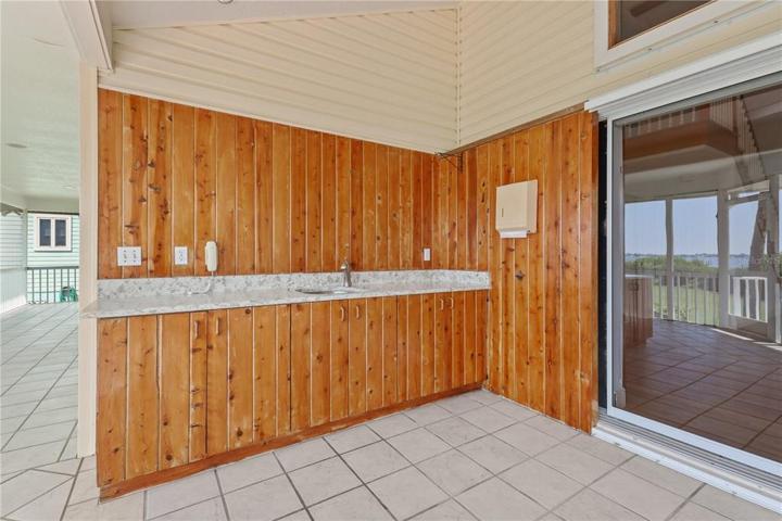 Outdoor sink and cabinets