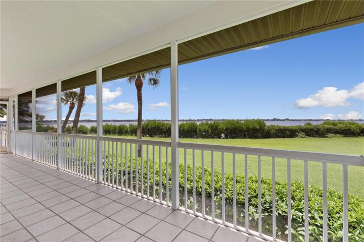 Screened in deck with views