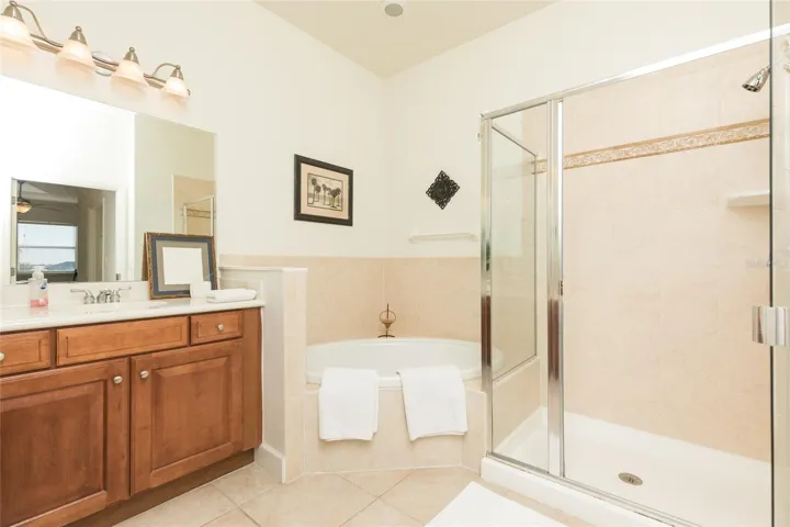 Enormous Master Bath With Walk-In Shower And Soaking Tub!
