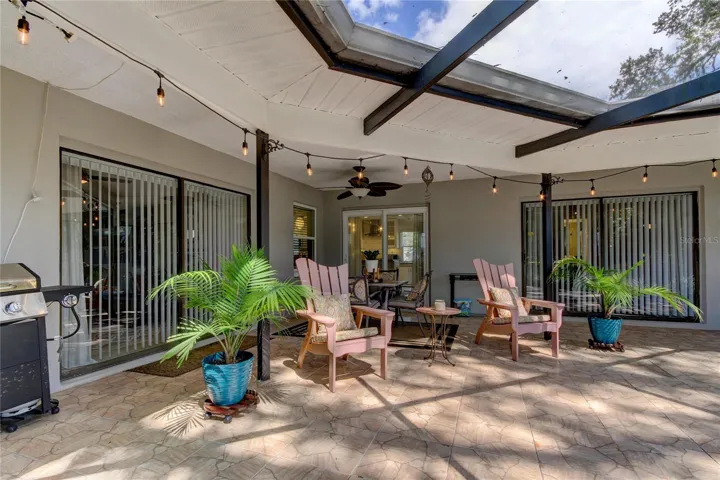 Tiled Lanai brings outdoor life to you in a comfortable setting .. Free from pests!