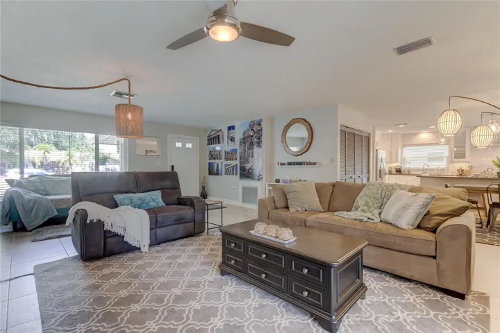 Open Living Room Multiple Lights for Varying Ambiance