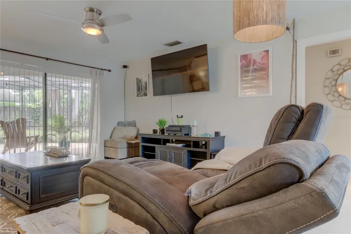 Electric reclining loveseat is comfy enough to sleep in!