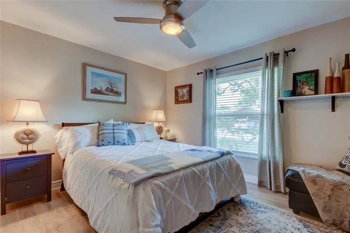 The cozy bedroom #(11x12.8) with beautiful view of the front yard