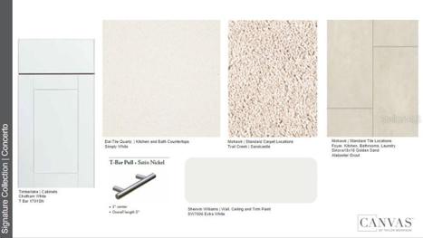 Design Selections.   Home is under construction and selections are subject to change.
