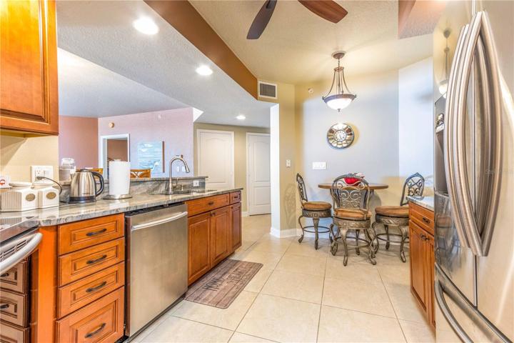 eating area in the kitchen