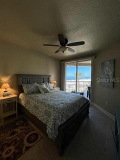 Queen bed in guest room