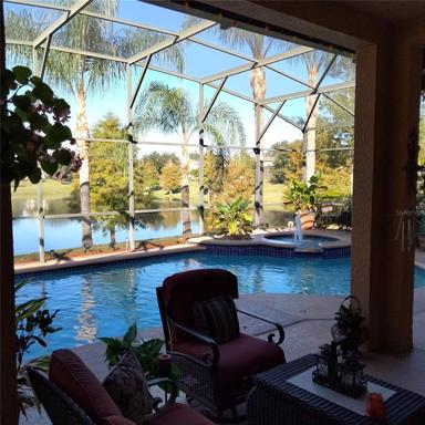 Looking out towards the pond from the Lania