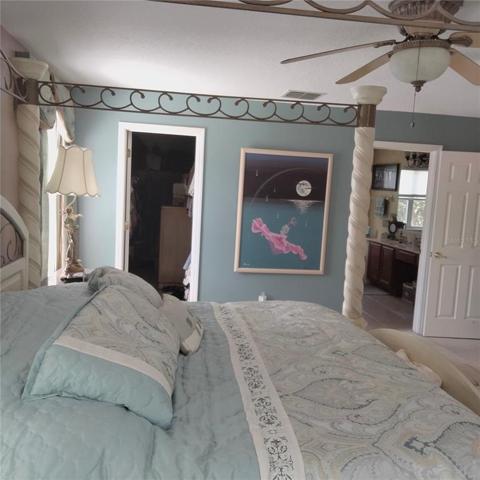 Looking towards the master bathroom and large walk-in closet