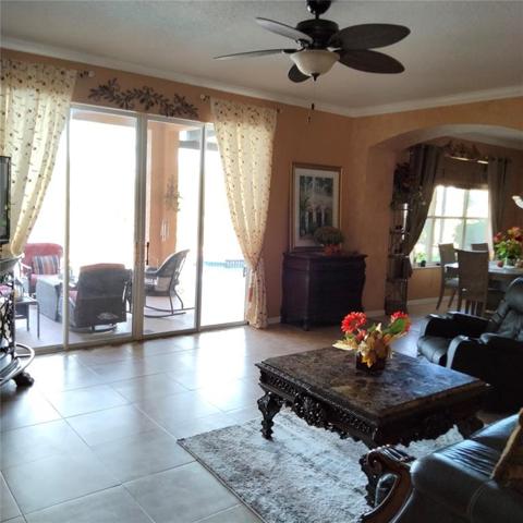 View from the first floor family room looking out toward the lanai