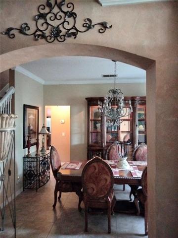 View of the Formal Dining room from the front entrance foyer
