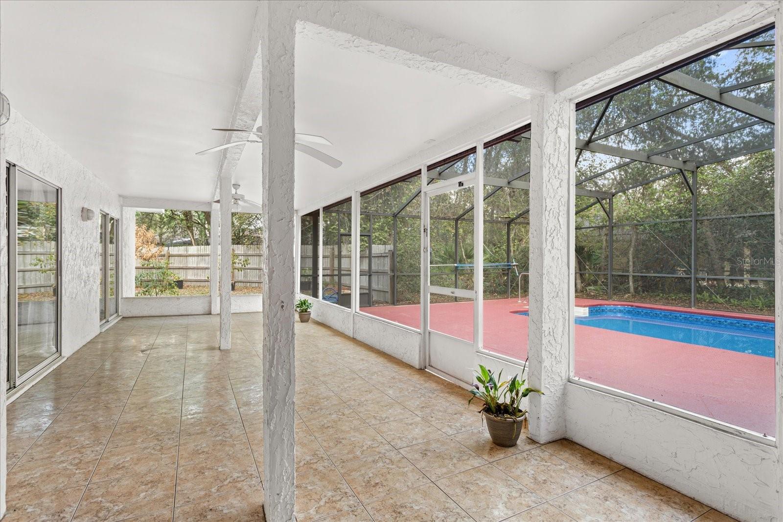 Screened porch inside the screened lanai